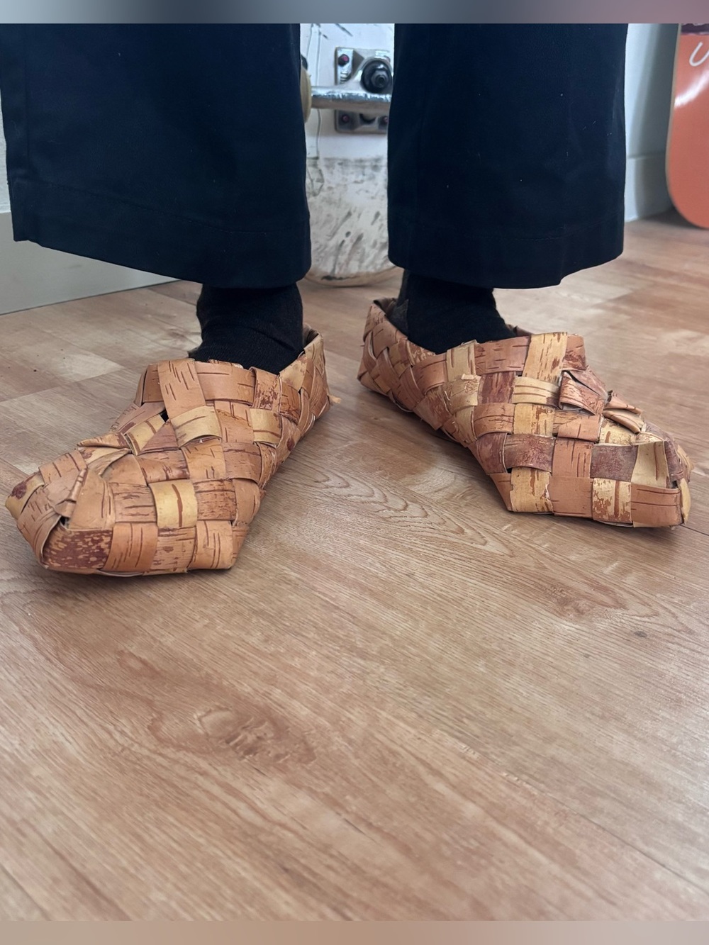 Vintage Traditional Hand Woven Finnish Shoes ~ Size 10